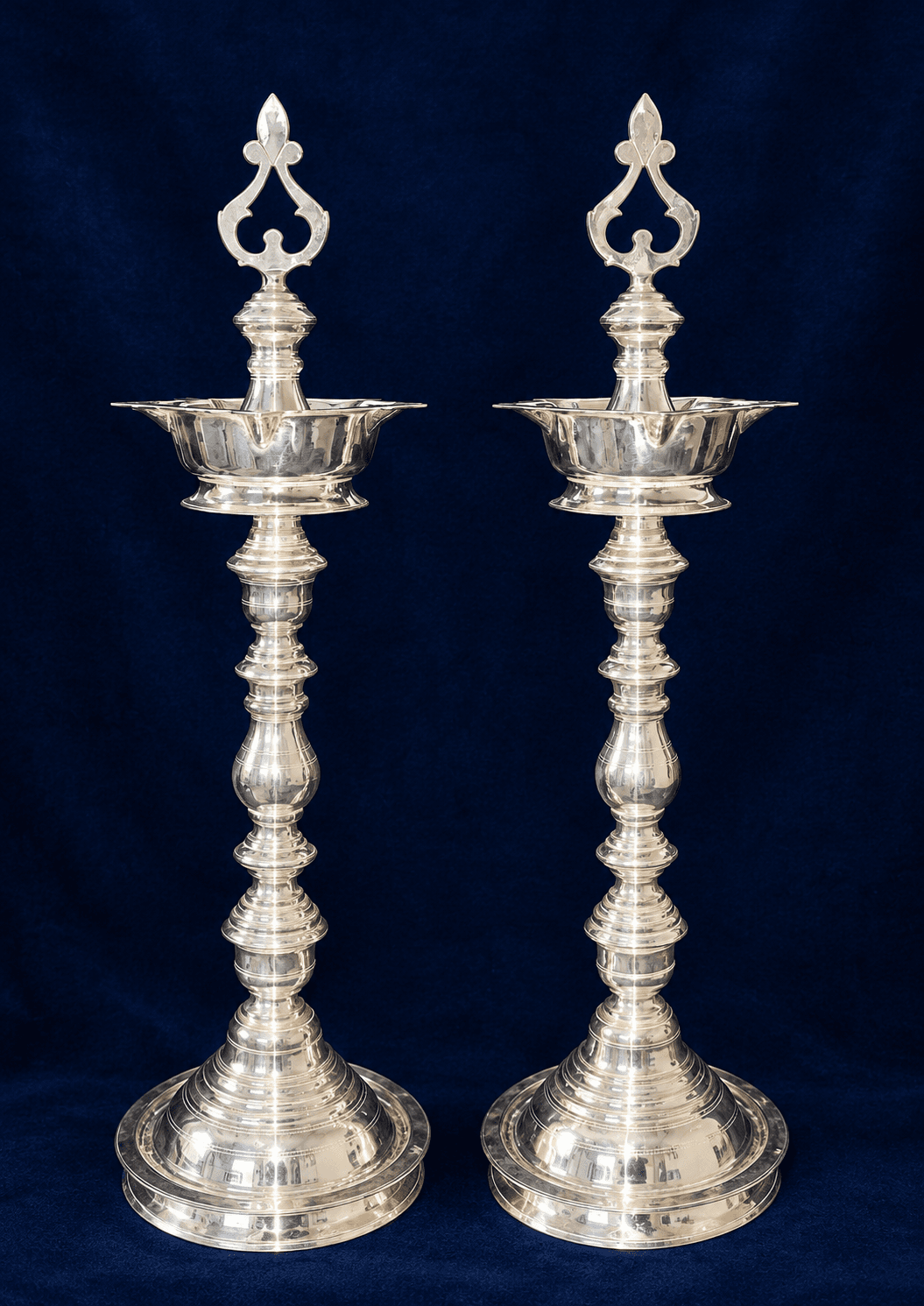 Handcrafted Silver Kuthu Vilakku